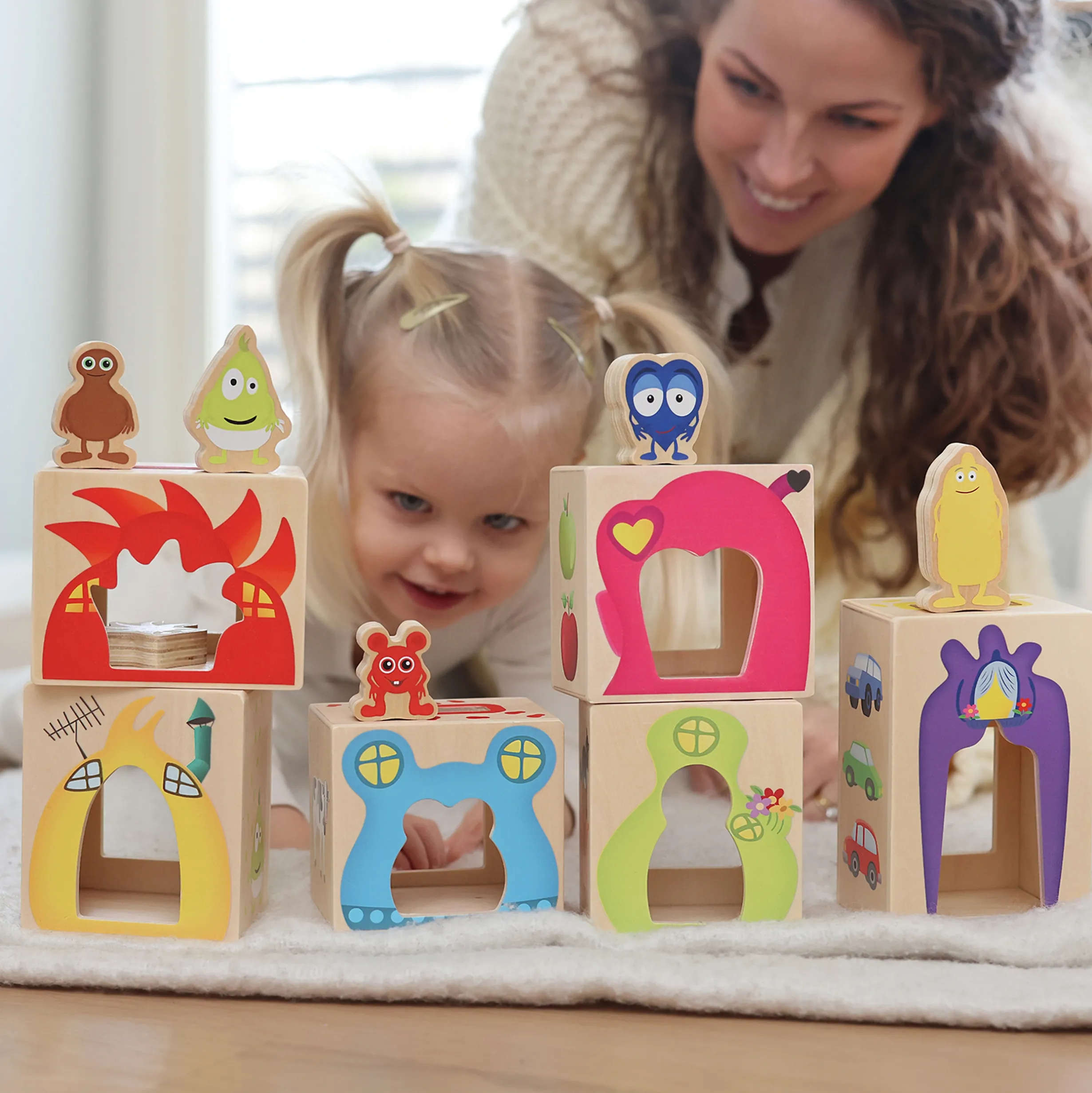 BABBLARNA FIGURSET OCH HUS I TRÄ